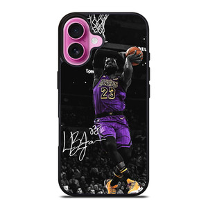 LEBRON JAMES DUNK LA LAKERS iPhone 16 Plus Case Cover LEBRON JAMES DUNK LA LAKERS iPhone 16 Plus Case Cover