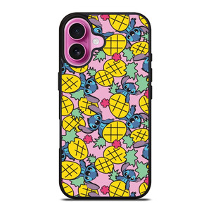 LILO AND STITCH PINEAPPLE PATTERN iPhone 16 Plus Case Cover LILO AND STITCH PINEAPPLE PATTERN iPhone 16 Plus Case Cover