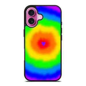 LOVE RAINBOW TIE DYE PATTERN iPhone 16 Plus Case Cover