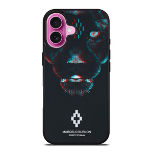 MARCELO BURLON BLACK PANTHER iPhone 16 Plus Case Cover MARCELO BURLON BLACK PANTHER iPhone 16 Plus Case Cover