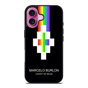 MARCELO BURLON MILAN RAINBOW LOGO iPhone 16 Plus Case Cover