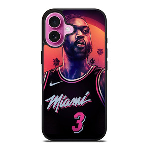 MIAMI HEAT DWYANE WADE 3 NBA iPhone 16 Plus Case Cover