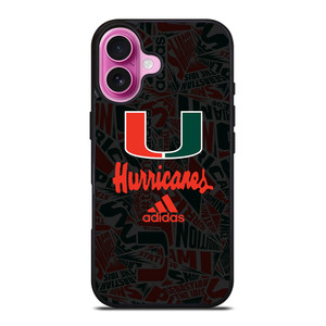 MIAMI HURRICANES UM ADIDAS iPhone 16 Plus Case Cover