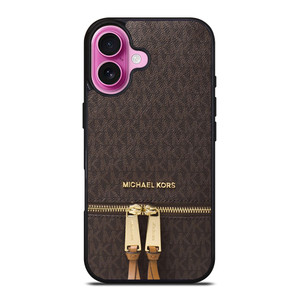 MICHAEL KORS MK LOGO BACKPACK BROWN BAG iPhone 16 Plus Case Cover