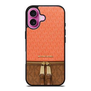 MICHAEL KORS MK LOGO BACKPACK ORANGE BAG iPhone 16 Plus Case Cover