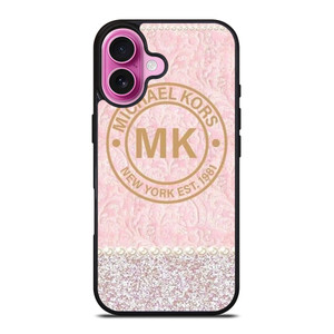 MICHAEL KORS MK LOGO PINK iPhone 16 Plus Case Cover