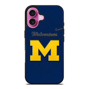 MICHIGAN WOLVERINES LOGO NIKE UNIVERSITY FOOTBALL iPhone 16 Plus Case Cover