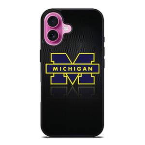 MICHIGAN WOLVERINES METAL LOGO iPhone 16 Plus Case Cover MICHIGAN WOLVERINES METAL LOGO iPhone 16 Plus Case Cover