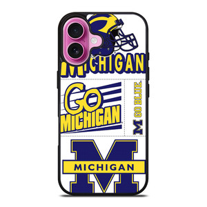 MICHIGAN WOLVERINES STICKER COLLAGE iPhone 16 Plus Case Cover