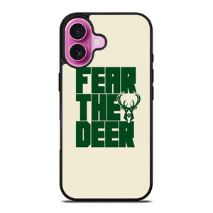 MILWAUKEE BUCKS LOGO BASKETBALL FEAR THE DEER iPhone 16 Plus Case Cover