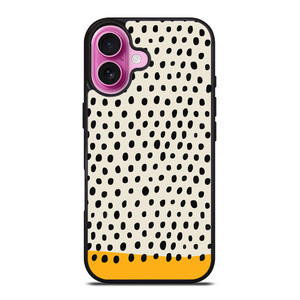 MUSTARD POLKADOTS PATTERN iPhone 16 Plus Case Cover