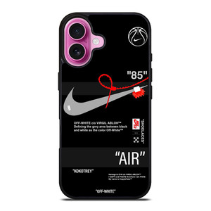 NIKE SHOES X OFF WHITE BLACK 85 iPhone 16 Plus Case Cover