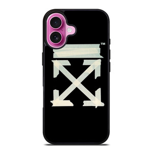 OFF WHITE TAPE LOGO iPhone 16 Plus Case Cover OFF WHITE TAPE LOGO iPhone 16 Plus Case Cover