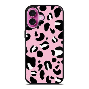 PINK LEOPARD PATTERN iPhone 16 Plus Case Cover