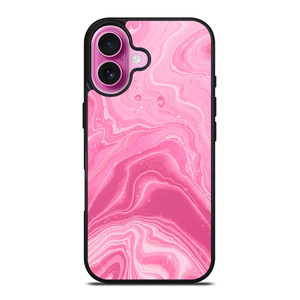 PINK LIQUID TEXTURES iPhone 16 Plus Case Cover PINK LIQUID TEXTURES iPhone 16 Plus Case Cover