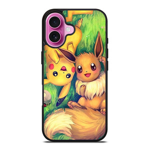 POKEMON EEVEE AND PIKACHU iPhone 16 Plus Case Cover POKEMON EEVEE AND PIKACHU iPhone 16 Plus Case Cover