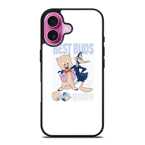 PORKY PIG AND DAFFY DUCKS BEST BUDS iPhone 16 Plus Case Cover PORKY PIG AND DAFFY DUCKS BEST BUDS iPhone 16 Plus Case Cover