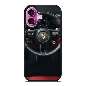 PORSCHE CAR STEERING LOGO iPhone 16 Plus Case Cover