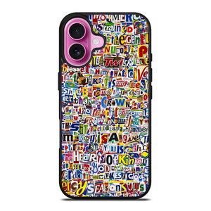 RETRO ALPHABET COLLAGE iPhone 16 Plus Case Cover