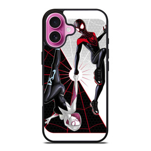 SPIDERMAN MILES MORALES SPIDER GWEN VERSE iPhone 16 Plus Case Cover SPIDERMAN MILES MORALES SPIDER GWEN VERSE iPhone 16 Plus Case Cover