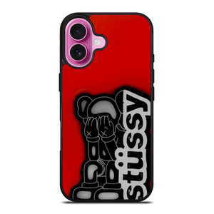 STUSSY X KAWS iPhone 16 Plus Case Cover STUSSY X KAWS iPhone 16 Plus Case Cover