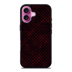 STYLISH HEXAGONAL RED PATTERN iPhone 16 Plus Case Cover STYLISH HEXAGONAL RED PATTERN iPhone 16 Plus Case Cover