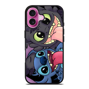 TOOTHLESS AND STITCH CARTOON iPhone 16 Plus Case Cover TOOTHLESS AND STITCH CARTOON iPhone 16 Plus Case Cover
