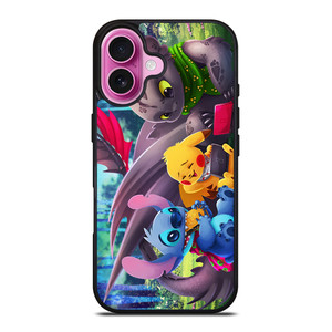 TOOTHLESS STITCH PIKACHU iPhone 16 Plus Case Cover TOOTHLESS STITCH PIKACHU iPhone 16 Plus Case Cover