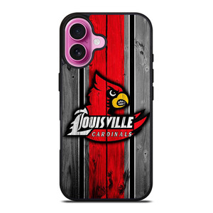 UNIVERSITY OF LOUISVILLE WOODEN LOGO iPhone 16 Plus Case Cover