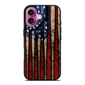USA FLAG AMERICAN BASEBALL iPhone 16 Plus Case Cover