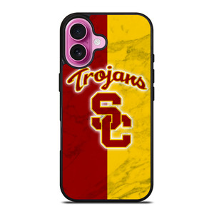 USC TROJANS LOGO MARBLE iPhone 16 Plus Case Cover