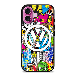 VW STICKER BOMB LOGO iPhone 16 Plus Case Cover