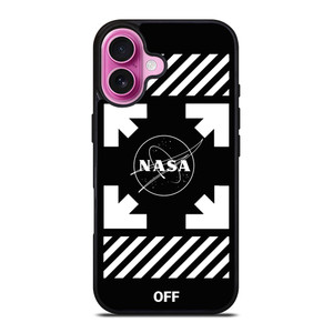 WHITE NASA OFF iPhone 16 Plus Case Cover WHITE NASA OFF iPhone 16 Plus Case Cover
