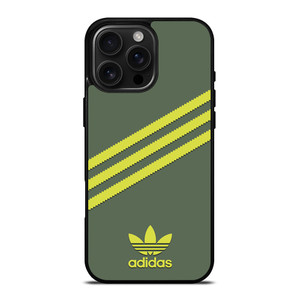 ADIDAS ORIGINALS STRIPES GREEN YELLOW iPhone 16 Pro Max Case Cover