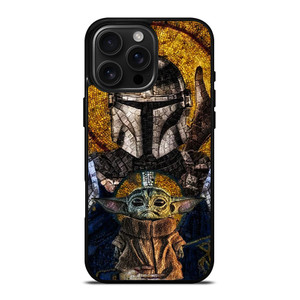 BABY YODA AND THE MANDALORIAN MOSAIC iPhone 16 Pro Max Case Cover