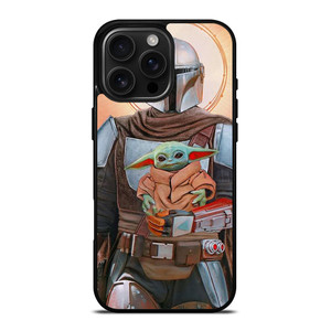 BABY YODA AND THE MANDALORIAN STAR WARS iPhone 16 Pro Max Case Cover