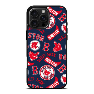 BOSTON RED SOX BASEBALL PATTERN iPhone 16 Pro Max Case Cover