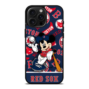 BOSTON RED SOX MICKEY MOUSE iPhone 16 Pro Max Case Cover