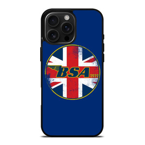 BSA MOTORCYCLE LOGO 1919 UNION JACK iPhone 16 Pro Max Case Cover