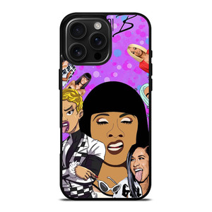 CARDI B CARTOON iPhone 16 Pro Max Case Cover