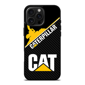 CAT CATERPILLAR LOGO CARBON iPhone 16 Pro Max Case Cover