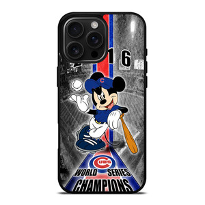 CHICAGO CUBS MICKEY MOUSE iPhone 16 Pro Max Case Cover
