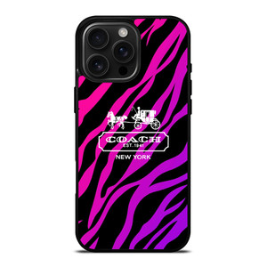 COACH NEW YORK BLACK VIOLET iPhone 16 Pro Max Case Cover