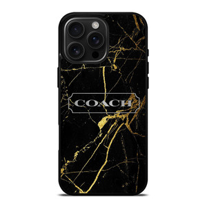 COACH NEW YORK GOLD MARBLE iPhone 16 Pro Max Case Cover COACH NEW YORK GOLD MARBLE iPhone 16 Pro Max Case Cover