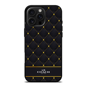 COACH NEW YORK GOLD PATTERN iPhone 16 Pro Max Case Cover