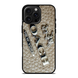 COACH NEW YORK LOGO ON LEATHER iPhone 16 Pro Max Case Cover