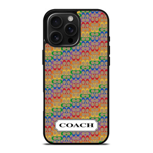 COACH NEW YORK LOGO PATTERN COLORFULI CONS iPhone 16 Pro Max Case Cover