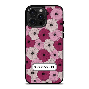 COACH NEW YORK LOGO PURPLE FLOWER iPhone 16 Pro Max Case Cover