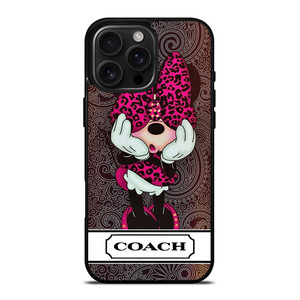 COACH NEW YORK MINNIE MOUSE CUTE iPhone 16 Pro Max Case Cover