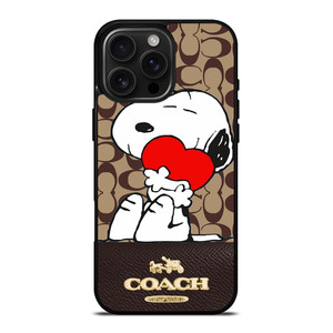 COACH NEW YORK SNOOPY iPhone 16 Pro Max Case Cover COACH NEW YORK SNOOPY iPhone 16 Pro Max Case Cover